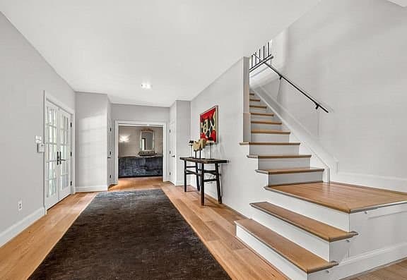 Staged dining area ready for photography